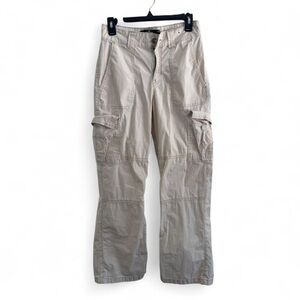 Hollister Cream High-Rise Vintage Baggy Cargo Pants
